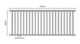 Flat top boundary panel 900MM H x 2400MM W